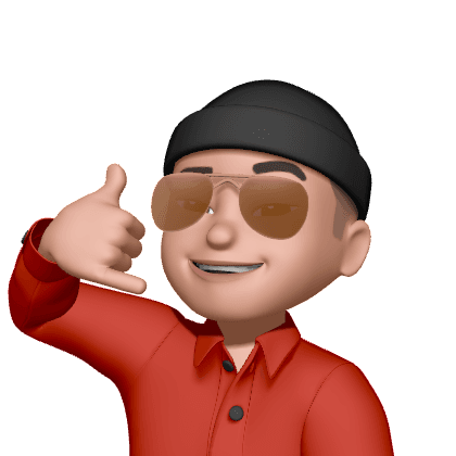 Blaze's memoji character calling pose